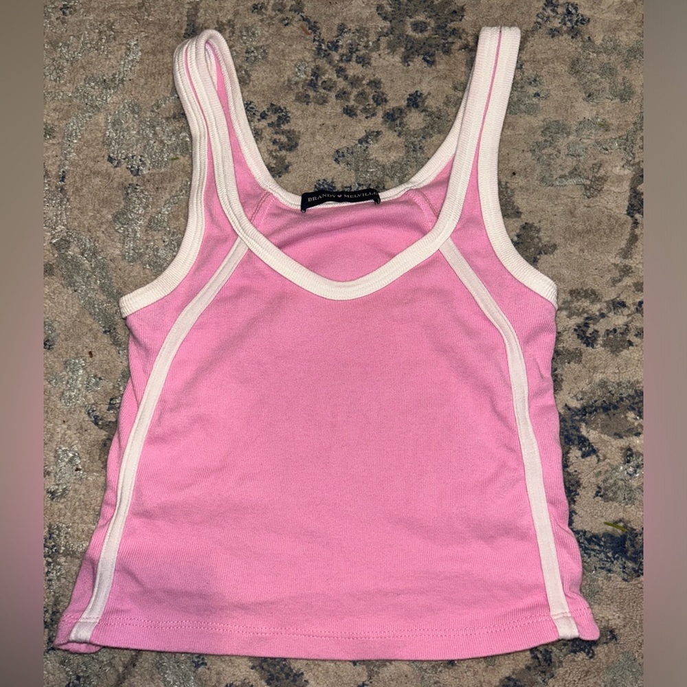 brandy melville bubblegum pink lauren tank